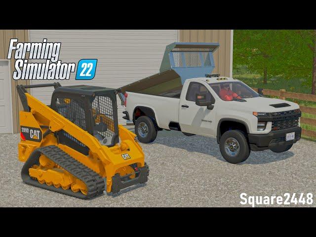 Buying A NEW Chevy 2500 Work Truck & Cat Skidsteer | FS22 Landscaping