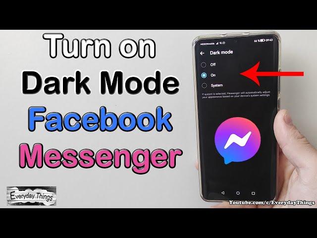 How to Turn on Dark Mode Facebook Messenger