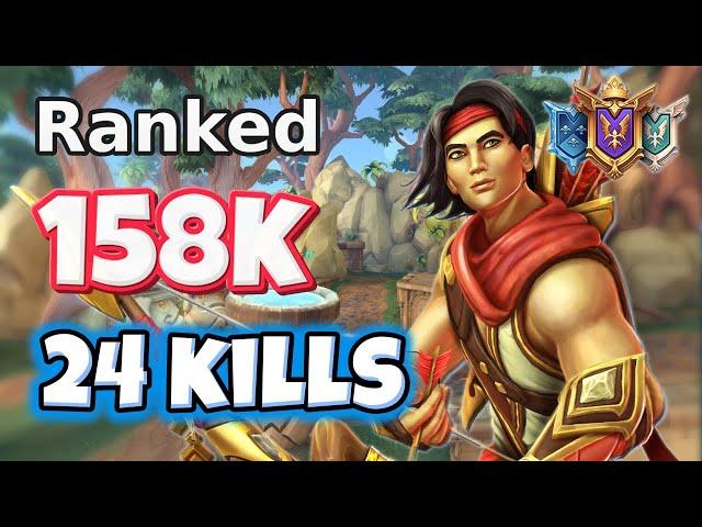 158k Dmg + 24 Kills SHA LIN Solo Carry (Recurve) Paladins Ranked