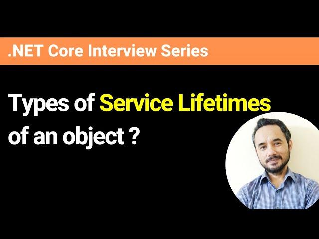 What are the types of Service Lifetimes of an object/ instance in ASP.NET Core?