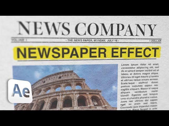 CUSTOMIZABLE Newspaper Animation | After Effects