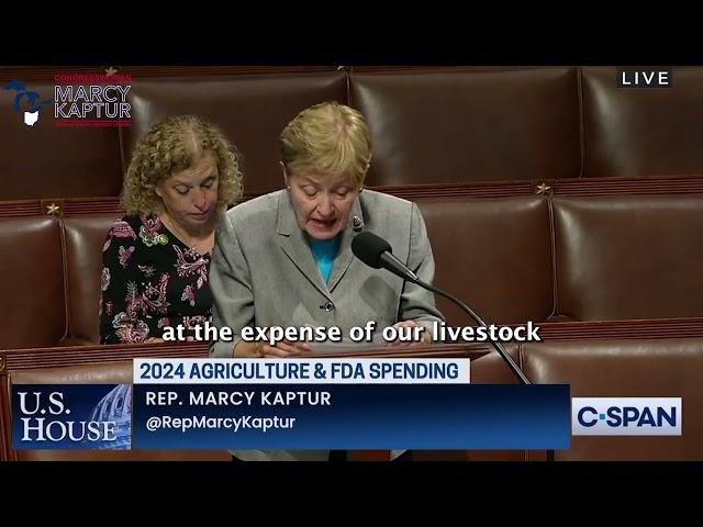 Rep. Kaptur Floor Remarks On Rider That Would Prevent USDA Enforcement Of Packers And Stockyards Act