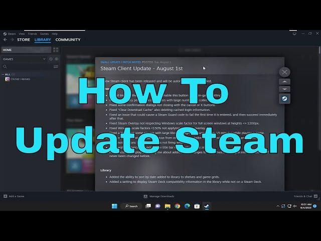 How To Update Steam To Latest Version [QUICK GUIDE]