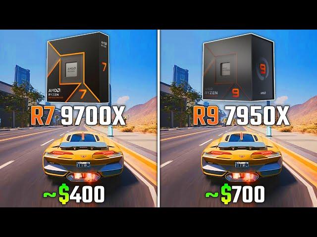 RYZEN 7 9700X vs RYZEN 9 7950X | Test in 6 Games