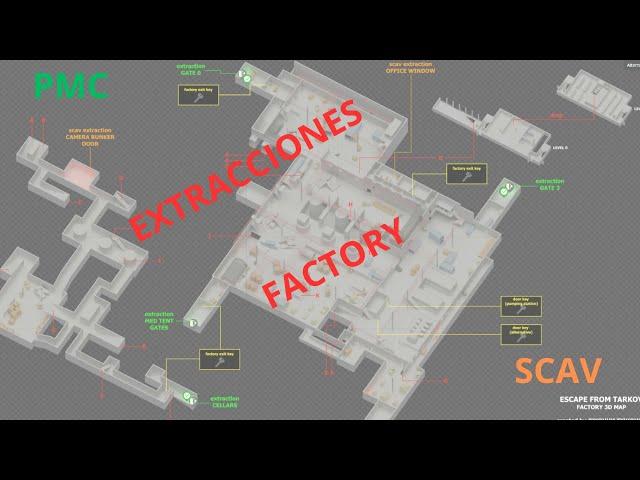 Guia extracciones mapa Factory, Tarkov, tutorial  2023