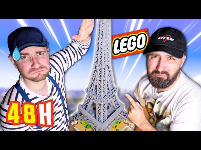 On a construit le LEGO TOUR EIFFEL en 48H !(le plus gros du monde)(fatigue extrême)