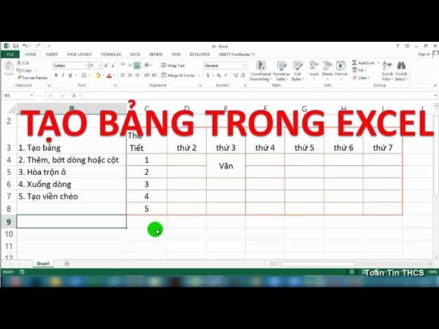 Tự Học Excel | Bài 4: Tạo Bảng Trong Excel