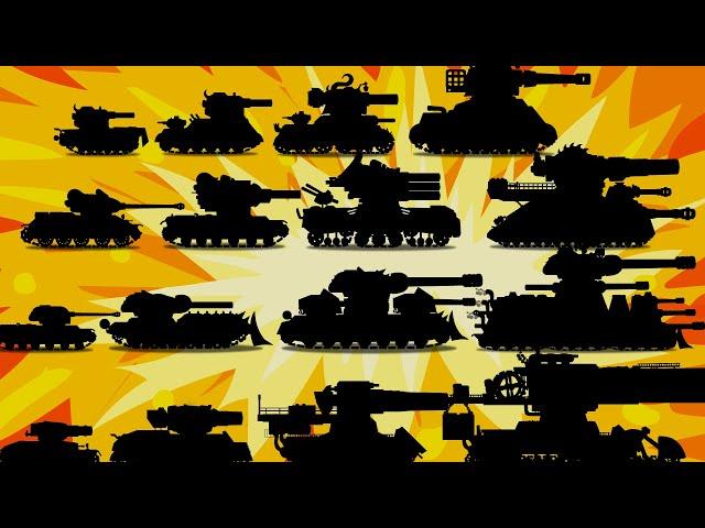 Evolution of Hybrids IS-45 vs KROTOS vs KAPUT vs KV-1000 vs GUSTAV - Cartoons about tanks