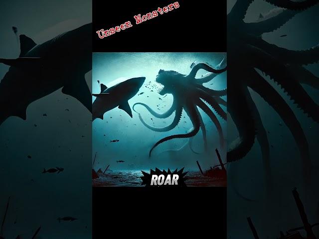 Megalodon vs Kraken! Battle of the monsters! #shorts #megalodon #kraken #monster