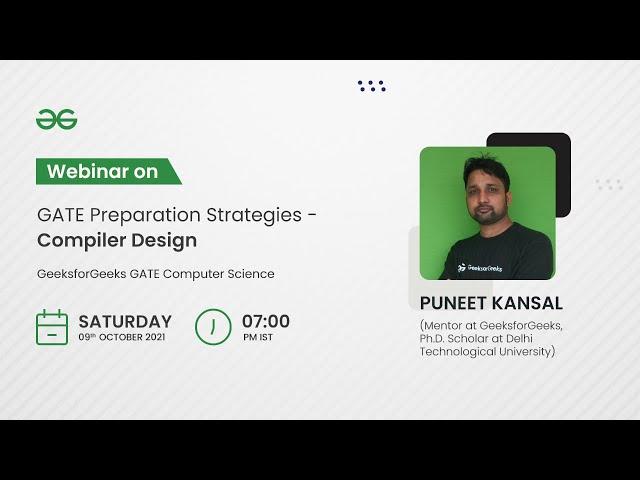 GATE Preparation Strategies - Compiler Design |  GeeksforGeeks GATE Computer Science