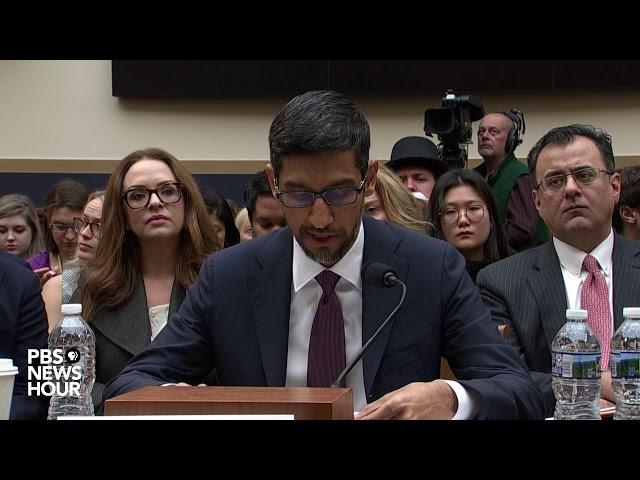 WATCH: Google CEO Sundar Pichai gives his opening statement to the House Judiciary Committee