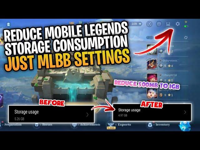 Reduce Mobile Legends Storage Consumption || Best for Low Ram And Low Storage