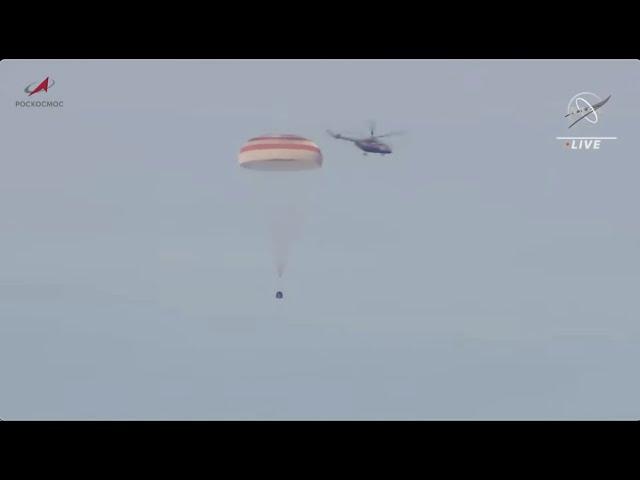 Touchdown! Soyuz carrying 3 cosmonaunts lands in Kazakhstan