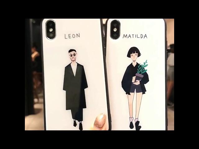 Чехол-накладка для iPhone X Leon и Matilda