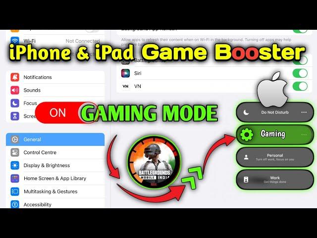 Enable Gaming Mode in iPhone / iPad Setting for PUBG / BGMI | Game Booster IOS