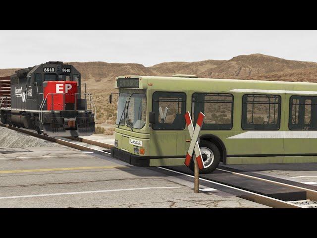 Train Close Calls & Near-Miss Accidents | BeamNG.Drive