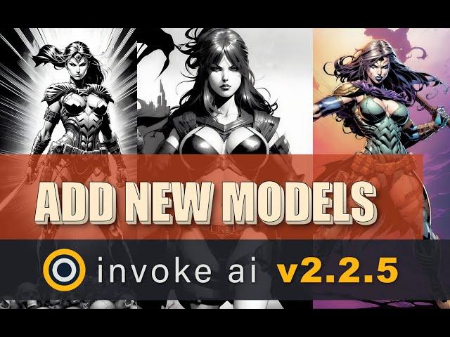 (Invoke AI 2.2.5) New Model Manager How to ADD New Models GUI method