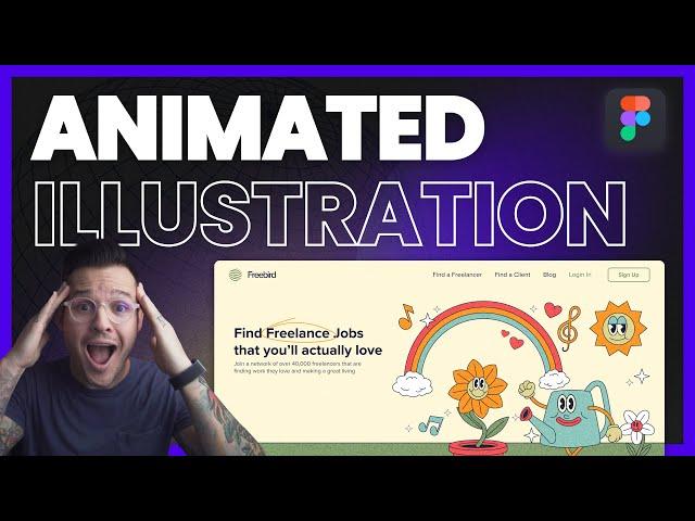 Animated Illustration in Figma | Interactive Components