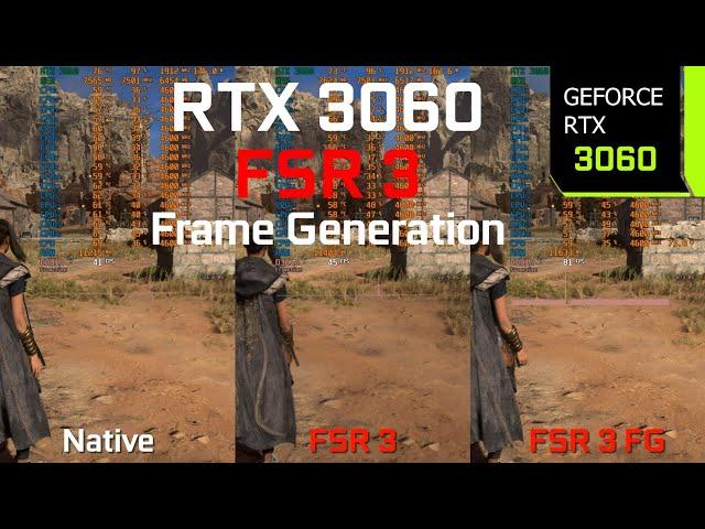 RTX 3060 FSR 3 Frame Generation On vs Off in Forspoken - Graphics/Performance Comparison