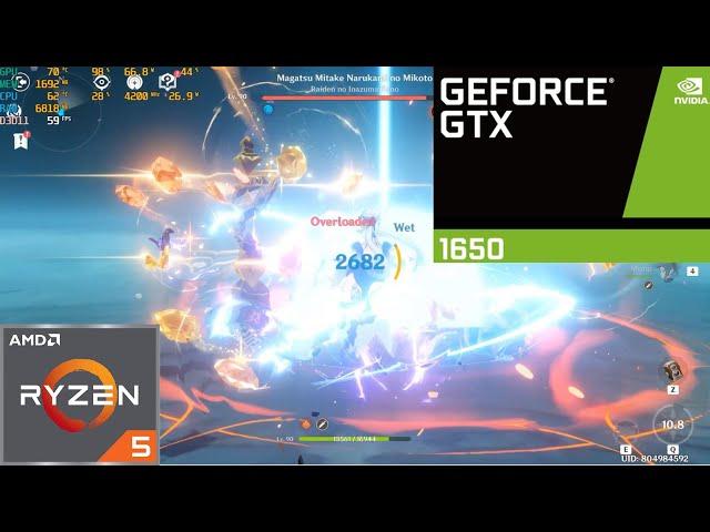 Genshin Impact - Ryzen 5 4500 | GTX 1650 4GB (1080p) Gameplay