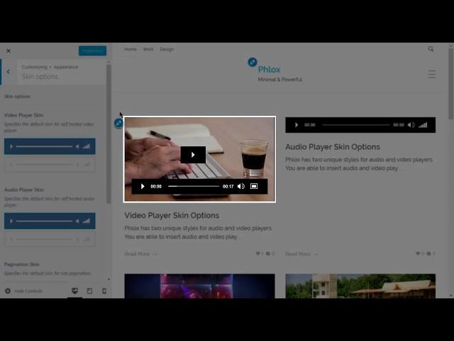 Customizing Phlox Audio and Video Player Skins