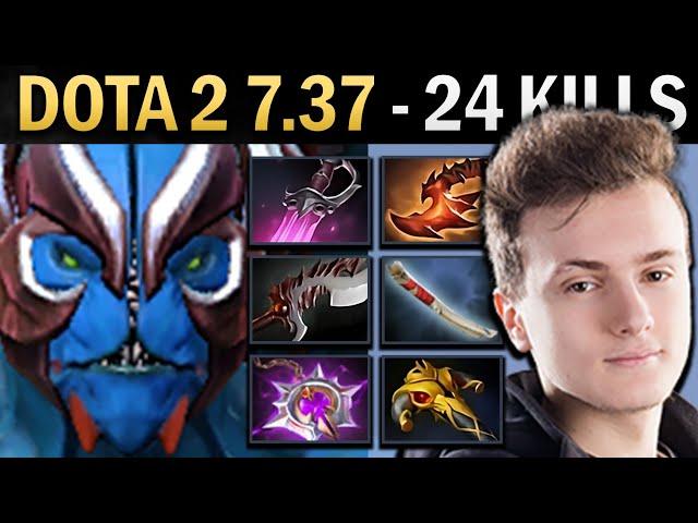 Nightstalker Gameplay Miracle with 24 Kills and 1000 XPM - Dota 2 7.37