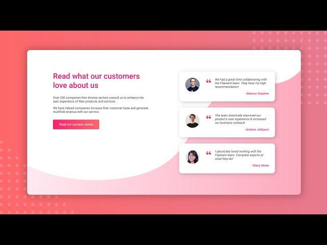 Create a Responsive Customer Review Section Using HTML and CSS