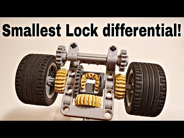 Simplest Locking differential, very small Lego technic Lock differential + tutorial