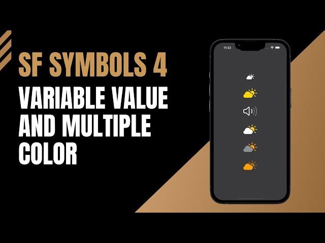 SF Symbols 4 with Variable Value and Multiple Color - SwiftUI