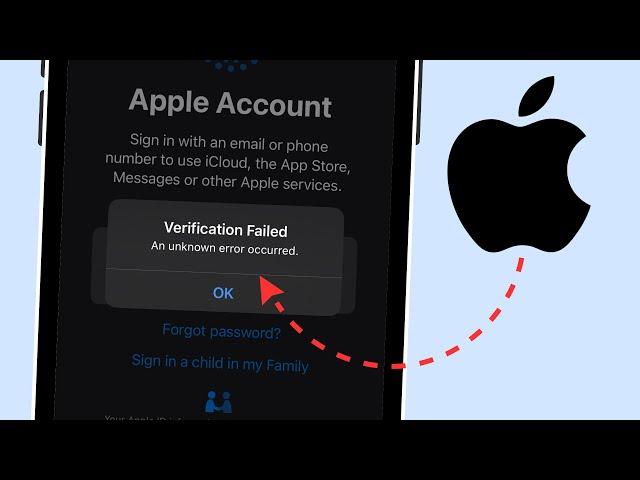 How To Fix “Verification Failed An Unknown Error Occurred” on iPhone | Apple ID Login Problem