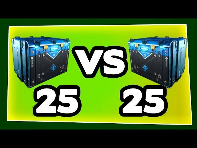 25 RARE SUPPLY DROPS vs 25 RARE SUPPLY DROPS - Supply Drop Opening, Infinite Warfare Pt 1