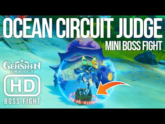 How to Defeat Ocean Circuit Judge Giant Crab - Mini Boss Fight - Genshin Impact 4.0