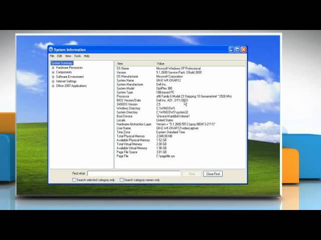 Windows® XP: How to check System Information