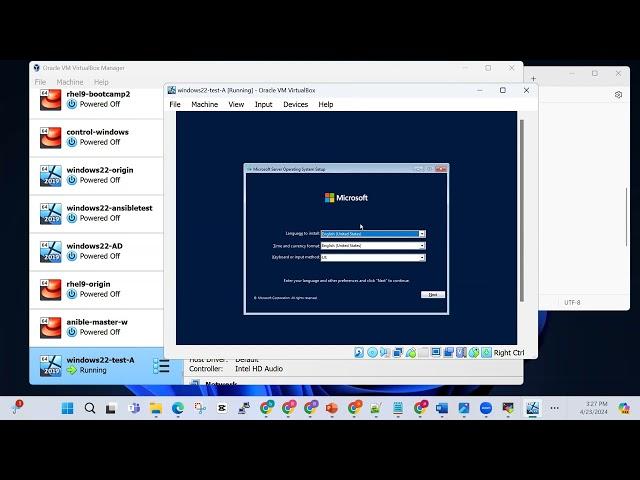 4- Install windows server22