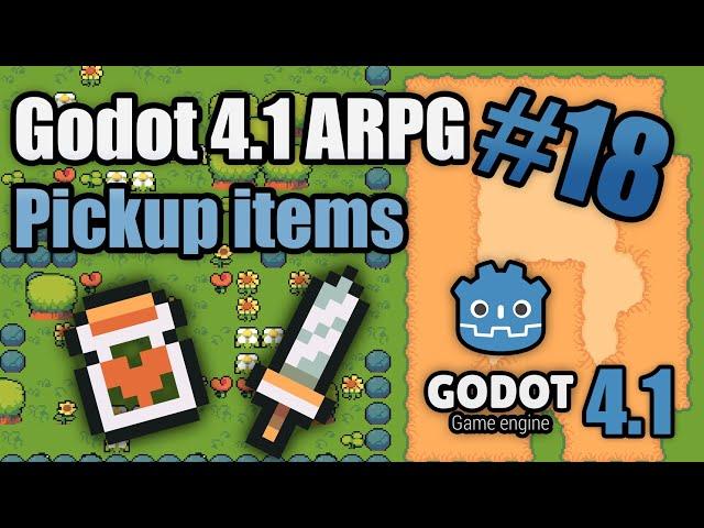 How to make an ARPG in Godot 4.1 #18: Picking up items | inheritance | zelda-like | tutorial