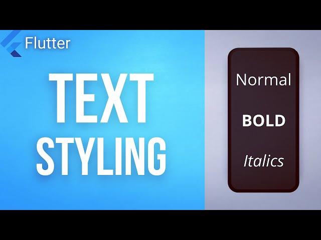 TEXT & STYLING • Flutter Widget of the Day #17