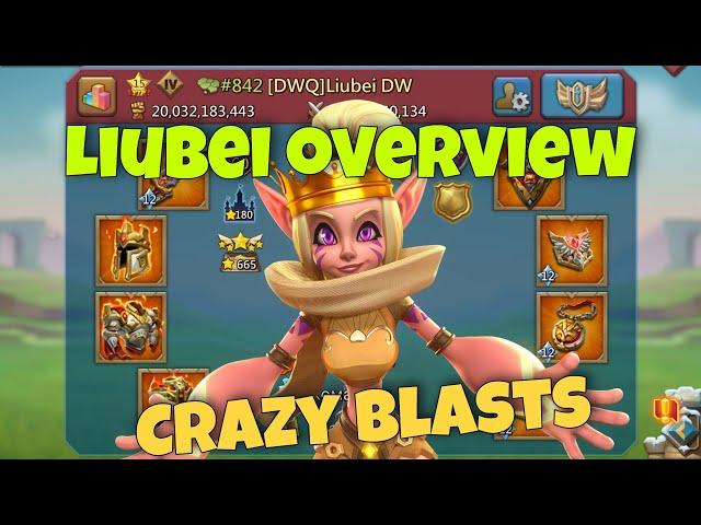 Lords Mobile - Luibei EMPEROR account overview! 5 pieces. Full blessed artifacts and CRAZY BLASTS