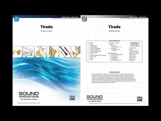 Tirade, by Robert Sheldon – Score & Sound