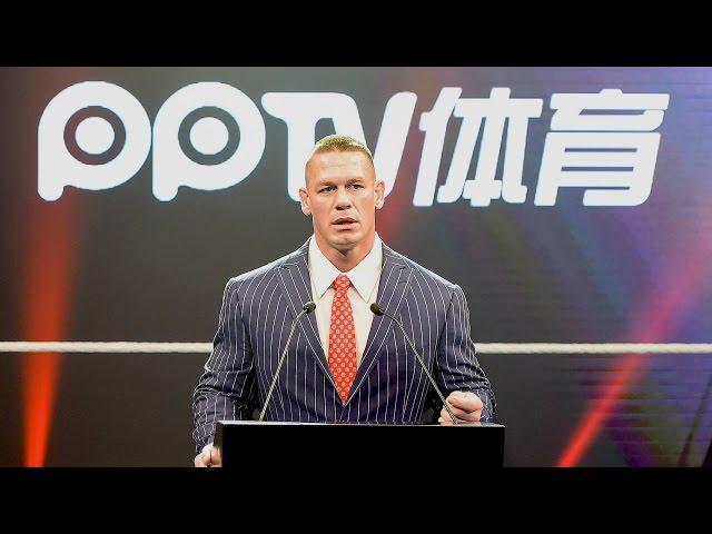 John Cena speaks Mandarin at WWE's historic press conference in China