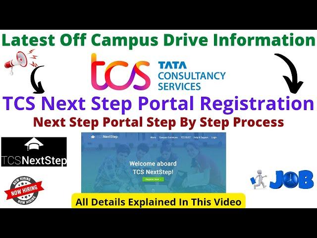 TCS Next Step Full Registration Process || TCS Nextstep || TCS Registration Portal TCS nqt  #tcs