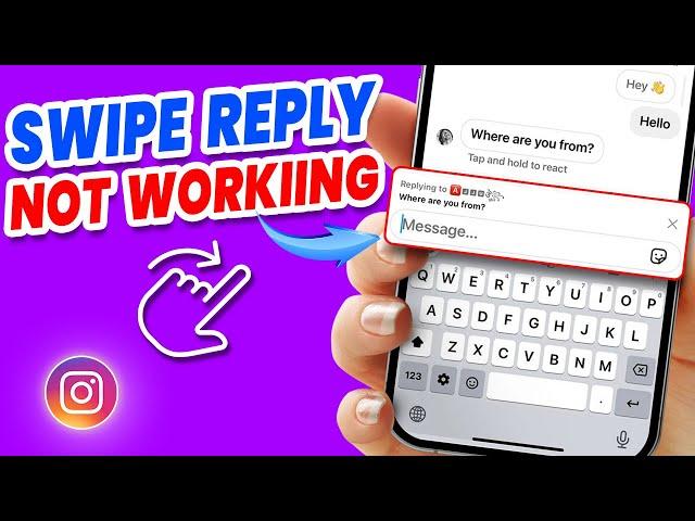 How To Fix Instagram Swipe Reply not Working on iPhone | Instagram Swipe Reply not Working