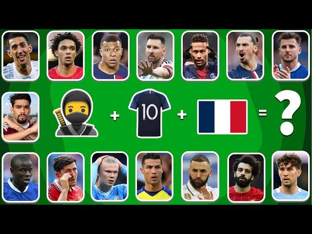 Guess the SONG EMOJI and JERSEY and Flag of FOOTBALL Player Neymar,Ronaldo, Messi Mbappe