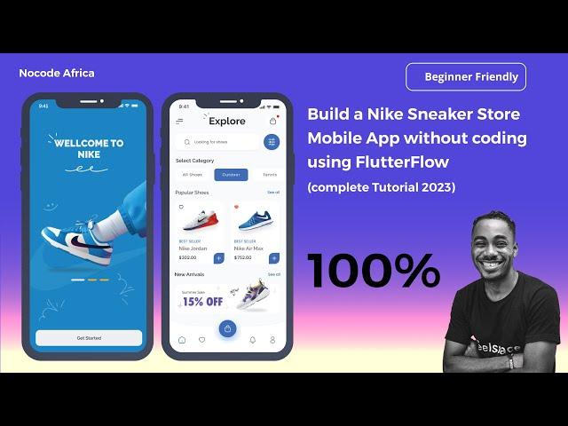 Build a Nike Sneaker Store Mobile App Without coding using FlutterFlow (Complete Tutorial 2023)