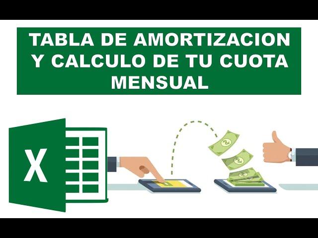 Como realizar una tabla de amortización con cuotas fijas de pago mensual.