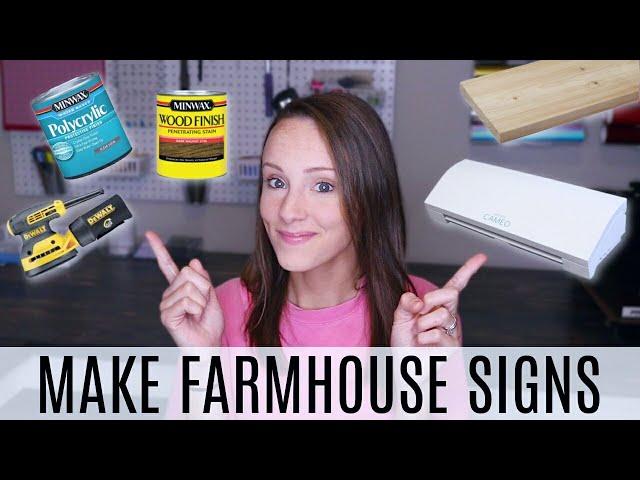 Everything You Need to Make Farmhouse Wood Signs | Products I Use In My Wood Sign Business