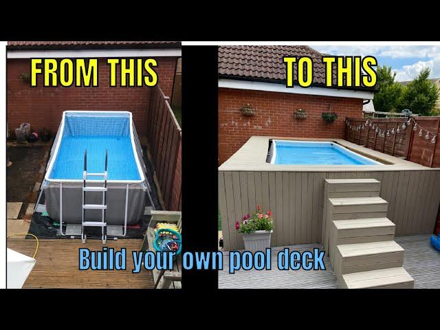 Pool deck for above ground intex pool