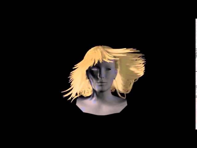 hair simulation with movement