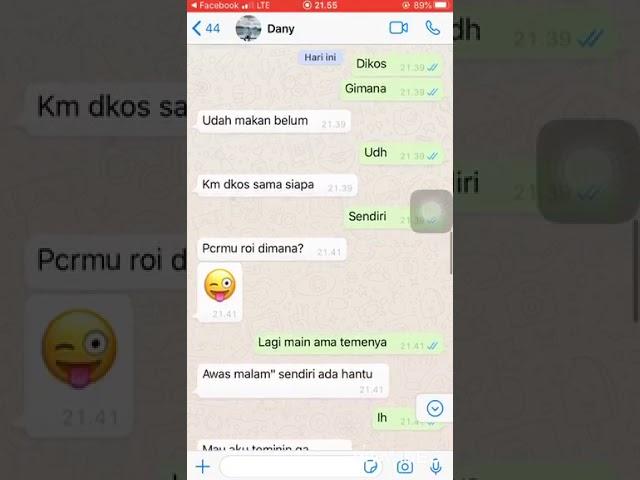 Chat wa pacar temen di ajak wik wik! Enak banget