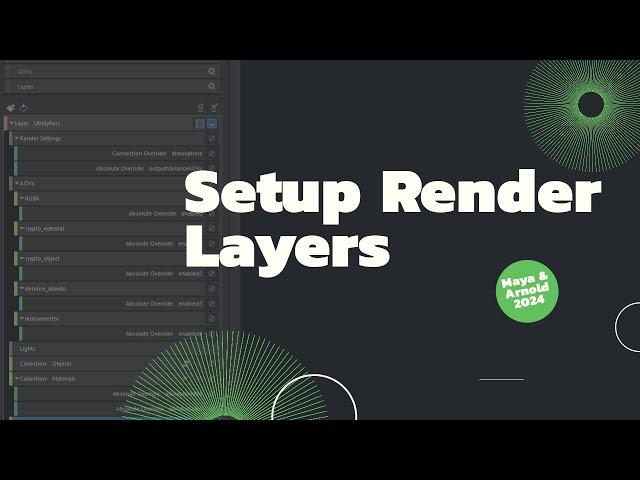 Setup Render Layers and Utility Passes in Maya 2024