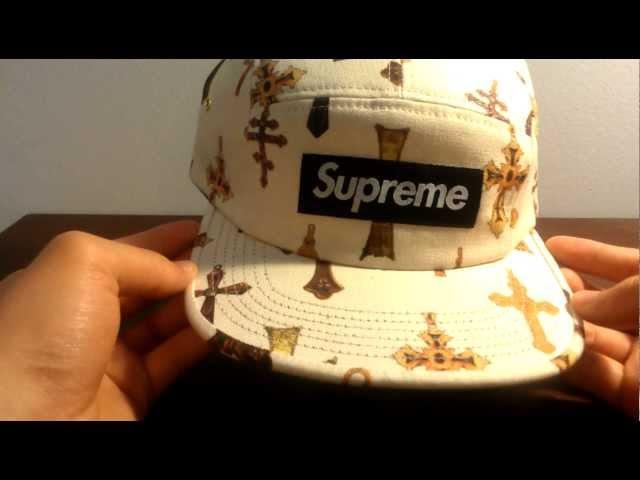 Supreme Off-White Crosses Camp Cap Review Spring Summer 2013 Cotton Canvas Black Box Logo